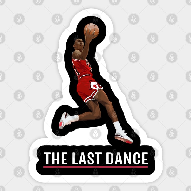 Michael Jordan - The Last Dance - Chicago Bulls Sticker by midaillustrator